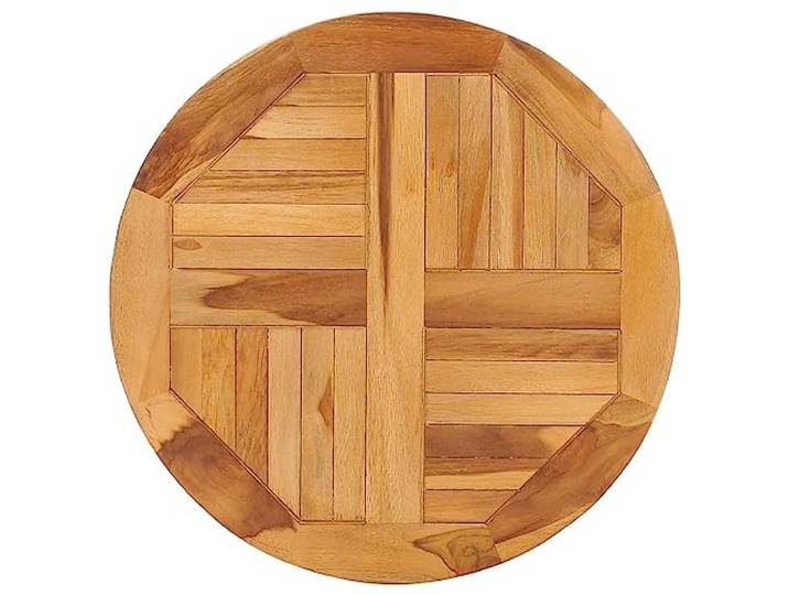 vidaXL Teak Massiv Drehplatte Witterungsbeständig Latten in 4 Richtungen Drehteller Servierplatte Drehbrett Servierteller Drehkabinett