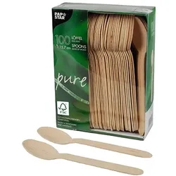 PAPSTAR 1000 Löffel, Holz "pure" 15,7 cm