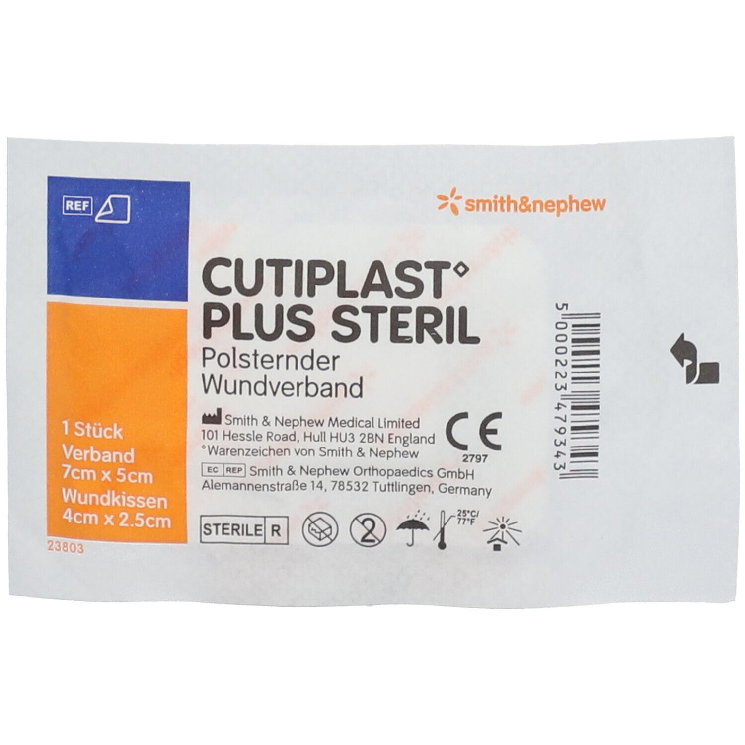 Cutiplast Plus steril 5x7 cm Verband 1 St