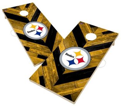 Skip's Garage Pittsburgh Steelers NFL Cornhole Board Set