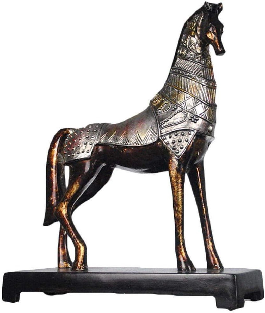 Abstract Beeld Paard Sculptuur Bruin voor Huisdecoratie