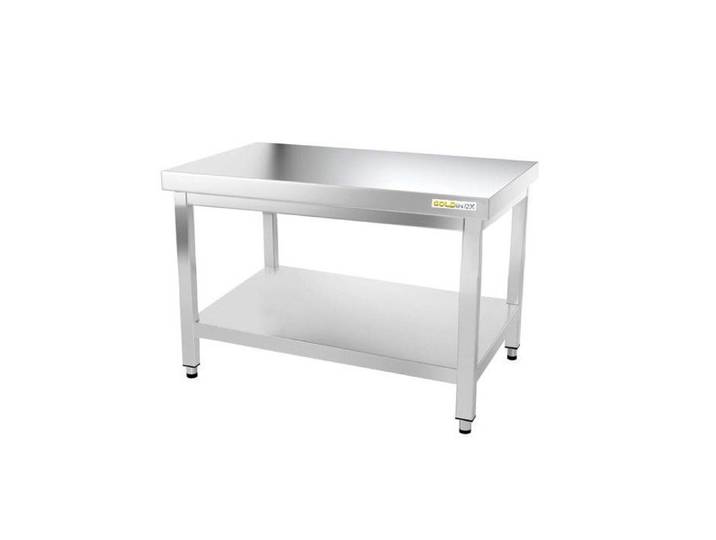 Table de travail en inox soubassement 1200 x 500 mm PREMIUM - GOLDINOX