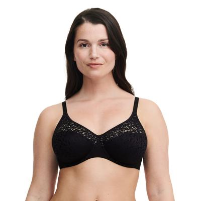 Bügel-BH CHANTELLE "NORAH", Damen, Gr. 75, Cup C, schwarz, Obermaterial: 71% Polyamid, 29% Elasthan, BHs Bügel-BH, weiche Spitze, blickdichtes Gewebe