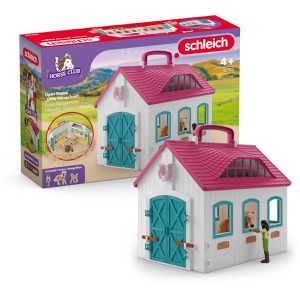 schleich Spielset HORSE CLUB 42703, ab 5 Jahre, Offenstall Kleines Hufeisen, 60 Teile