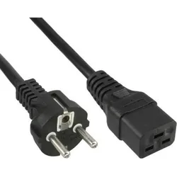 INLINE Netzkabel 16A, Schutzkontakt gerade/IEC320/C19 3m Kaltgerätestecker