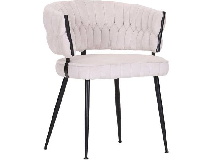 Esszimmersessel GUTMANN FACTORY, weiß, B:62cm H:76cm T:52cm, 100% Polyester, Sessel, Esszimmersessel