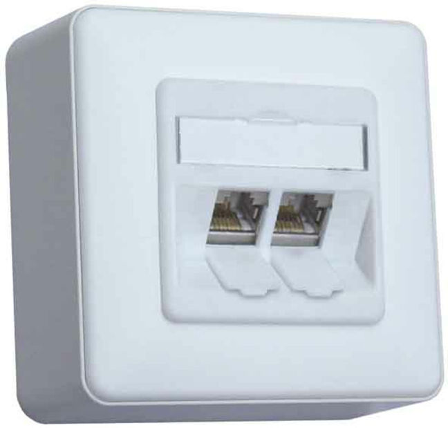 BTR NETCOM Anschlussdose C6Amodul AP 2Port 180 AP,rws TN C6Amod-2AP-180rw ; Metz Connect (130B11D20002E90)