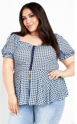 Plus Size Women's TOP ISOBEL by City Chic in Blue (Size 20 W)