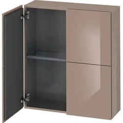 Duravit  L-Cube Halbhochschrank, 2 Türen, 700x243x800mm, LC116708686, Farbe: Cappuccino Hochglanz Lack