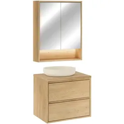 BADMÖBEL 60cm Edmé 2er-Set Holz