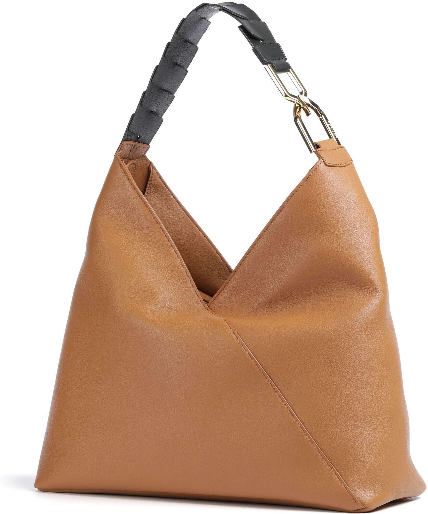 Lancel Pagode L Beuteltasche aus Leder, braun