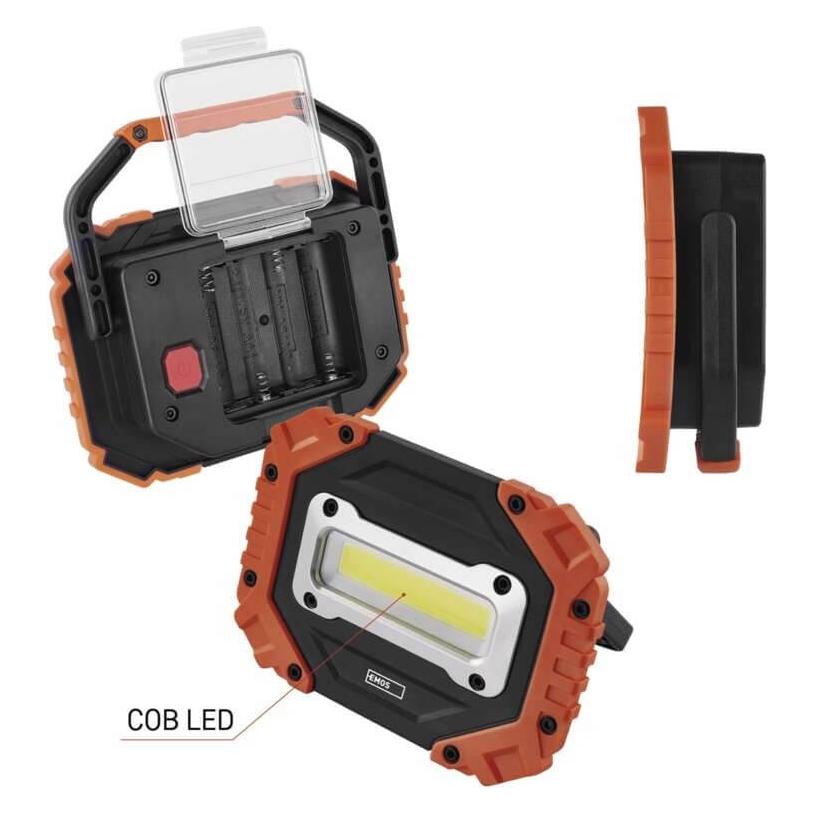 Emos COB LED Arbeitsleuchte P4113, 700 lm, 4x AA (700 lm) (43038378)