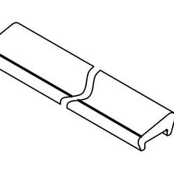 HSK Ersatzteile gerade Wasserleiste für Exklusiv 2.0, Länge 1.000 mm, Chrom, E100050-1-41 E100050-1-41