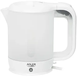 Adler AD 1381 Elektrischer Reisewasserkocher, 0,5 L, inkl. Tassen & Löffel, für Reisen & Camping