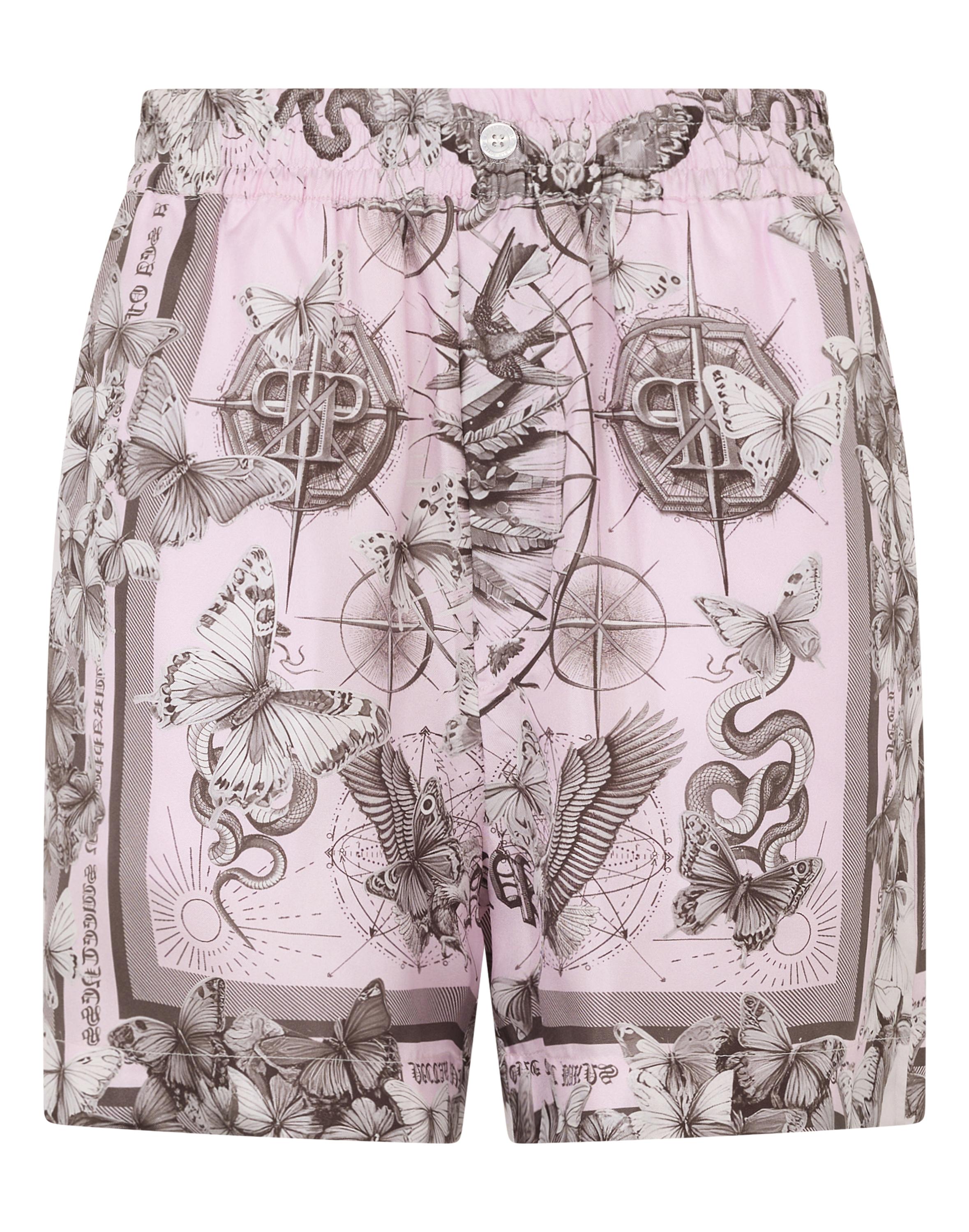Silk Shorts Butterfly Tattoo