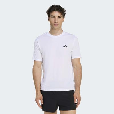 T-Shirt ADIDAS PERFORMANCE "WORKOUT ESSENTIALS BASE", Herren, Gr. L, weiß, Obermaterial: 100% Polyester, Rundhals, Shirts T-Shirt, reguläre Passform, mit Climacool Technologie