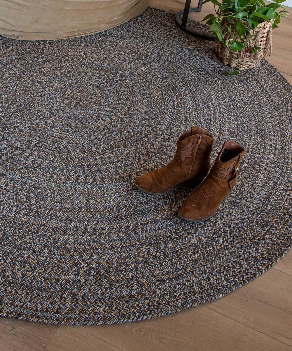 Boho&me Rond katoenen vloerkleed Joy multi