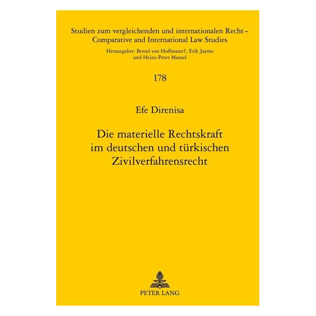 Peter Lang Direnisa:Die materielle Rechtskraft im (Deutsch, Hardcover, Efe Direnisa) (67836094)