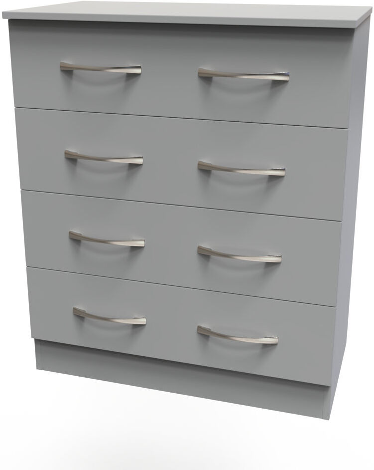 Brayden Studio Fully Assembled Alinuswe 4 - Drawer Chest of Drawers Dusk Grey 88.5cm H X 76.5cm W X 41.5cm D
