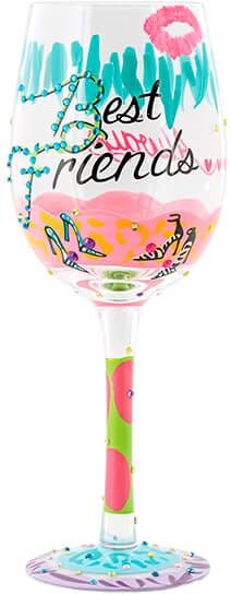 Lolita Best Friends Always Wine Glass