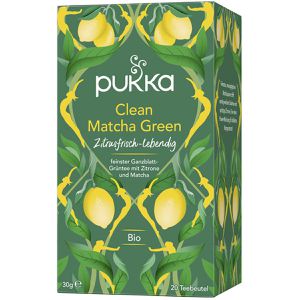 Pukka Tee Clean Matcha Green, BIO, Grüner Tee, 30 g, 20 Beutel