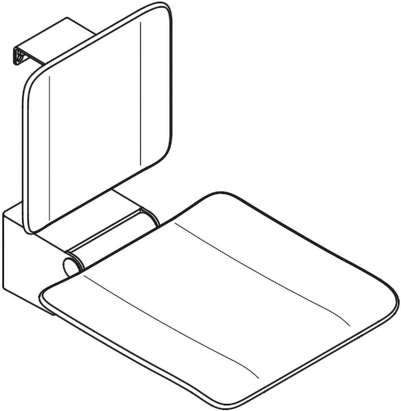 HEWI System 900 Klappsitz mit Rückenlehne