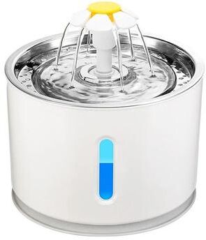Inspired Finds Stainless Steel Smart Cat Water Fountain With Silent USB Pump gray