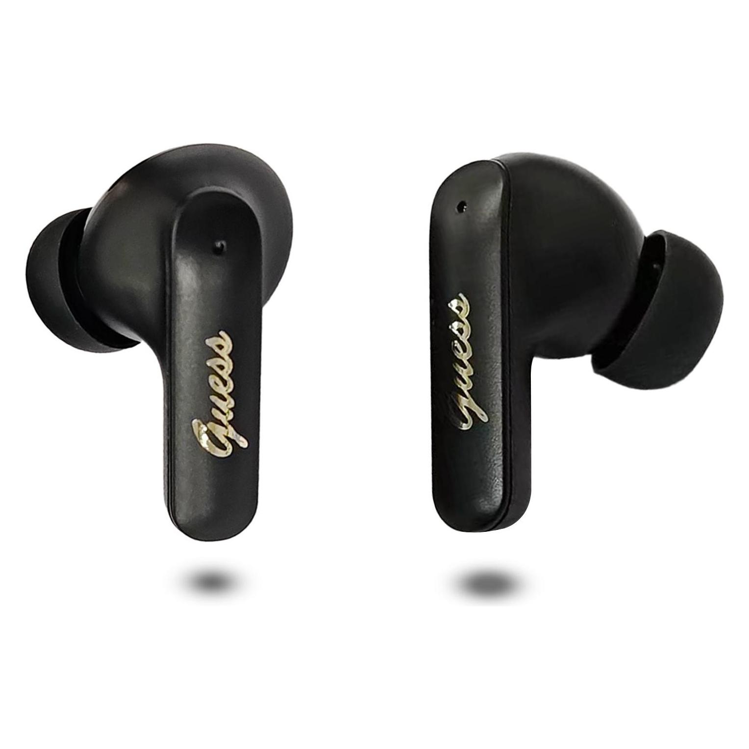 Guess Earphones TWS Script Metal Logo black (6 h, Kabellos) (GUTWSX45PGSK)