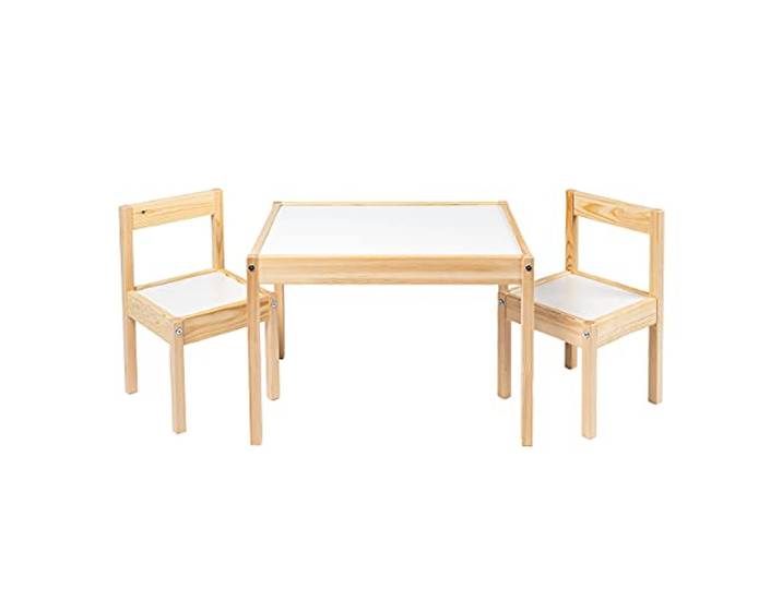 IKEA Latt-Table pour Enfant avec 2 chaises\, Blanc\, pin\, Kiefer\, Beige\, Table avec 2 chaises\, Blanc