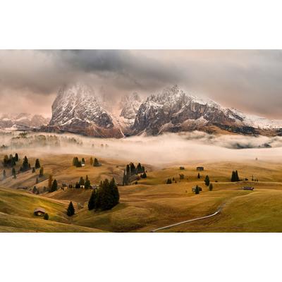 Fototapete PAPERMOON "Photo-Art MARIAN KURIC EP, DOLOMITEN MYTHEN", bunt, B:3,5m L:2,6m, Vlies, Tapeten