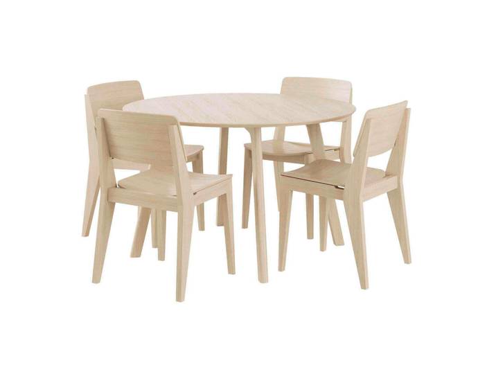 Livetastic Esstisch Elvo, Natur, Holz, Bambus, vollmassiv, rund, eckig, 80 cm, Esszimmer, Tische, Esstische, Esstische rund