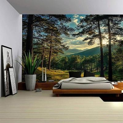 Natur Wälder Seen Landschaften Wandteppiche Wandmalereien Kunst Großformatige Wandteppiche Wandmalereien Dekorationen Fotos Hintergründe Teppiche Vorhänge Wohnkultur Schlafzimmer Wohnzimmer Dekoration