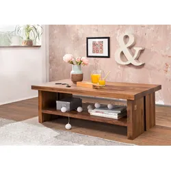 Couchtisch Sheesham 130x70x45 noble unique lackiert SYDNEY #121
