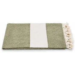 my Hamam Pestemal Hamamtuch olive naturbeige ca. 100x180 cm "Diamant"