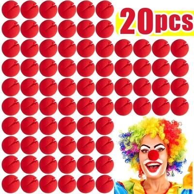 Useful Little Things Red Foam Clown Nose Balls For Costumes And Parties 20pcs