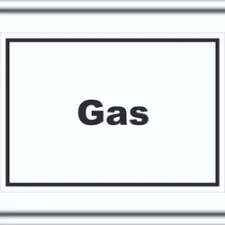 HB-Druck Gas Schild mit Text Anschluss waagerecht A4 (210x297mm)