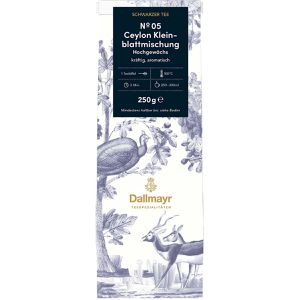Dallmayr Tee Teespezialitäten N°5 Ceylon, Kleinblattmischung, Schwarzer Tee aus Sri Lanka, loser Tee, 250 g