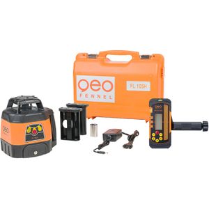 geo-FENNEL Rotationslaser 212080, FL 105H mit FR 80-MM, roter 360 Grad Laser, Arbeitsbereich bis Ø 600