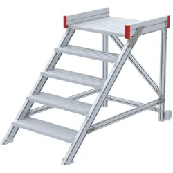 Euroline 514 Anstieg 45° 800mm Stufenbreite 5 Stufen Alu gerieft