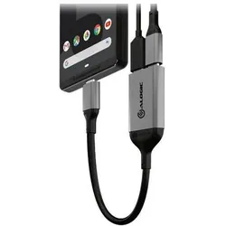 Alogic USB-C (MALE) TO USB-C (FEMALE) (USB-C, 2 Ports), Dockingstation + USB Hub, Schwarz, Grau