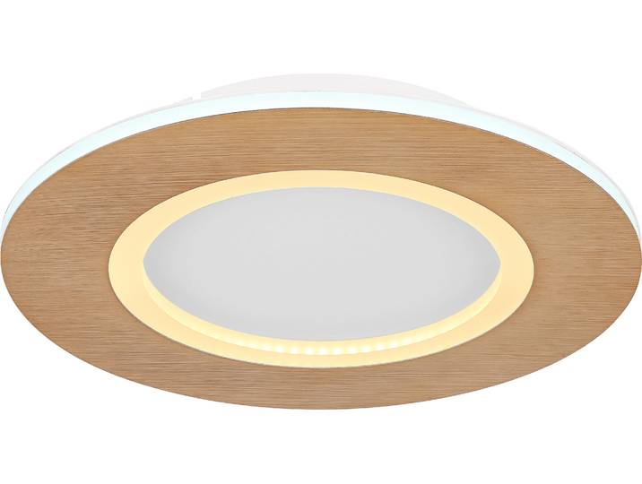 Globo Lighting Deckenleuchte Holz dunkelbraun, LED