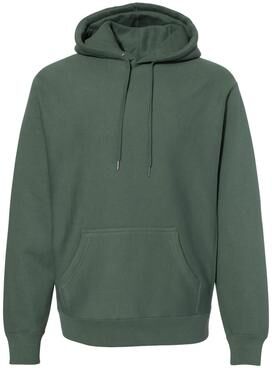 Independent Trading Co. IND5000P Legend Premium Heavyweight Cross-Grain Hooded Sweatshirt in Alpine Green size Large   Cotton/Polyester Blend