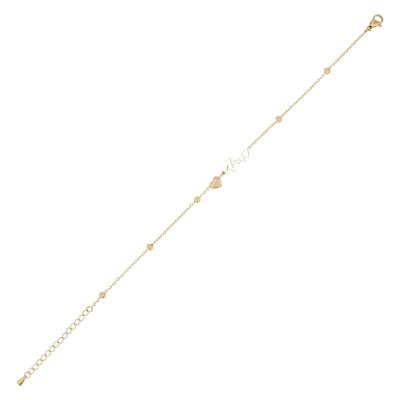 Kettenanhänger ADELIA´S "Anhänger – Herz Herzanhänger aus Edelstahl", gold, Schmuckanhänger, Damen, Edelstahl, Kettenanhänger, Ein stilvolles Geschenk für besondere Momente
