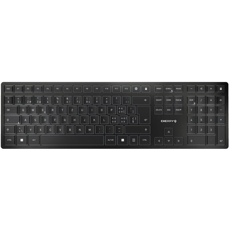 Cherry Keyboard, kabellos KW 9100 Slim, CH, schwarz