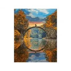 Teufelsbrücke am Rakotzsee Malen nach Zahlen