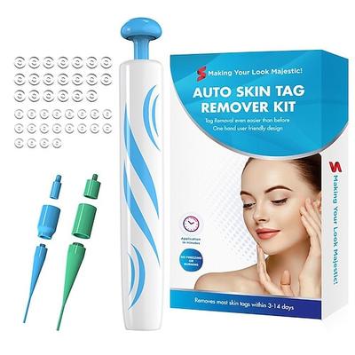 2 in 1 Auto-Mikro-Haut-Tag-Entferner-Gerät Standard- und Mikro-Haut-Tag-Entfernungs-Kit Maulwurf-Warzen-Entferner für Erwachsene, Original-Gesichtspflege-Schönheitswerkzeug