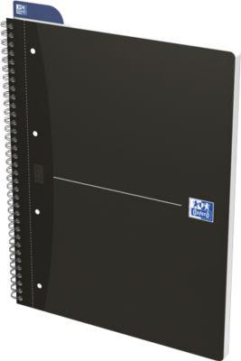 Oxford Office-Collegeblock, DIN A4+, 70 Blatt liniert, 5er Pack, schwarz