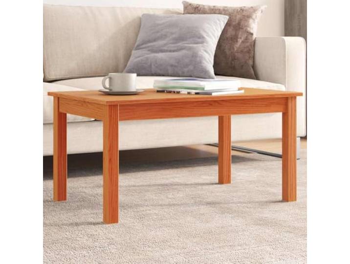 HEFZGDB Massivholz Couchtisch Kiefer Wachsbraun 80x50x40 cm Stilvolles Design für Wohnzimmer Dieser Elegante Couchtisch aus massivem Kiefernholz verleiht Ihrem Zuhause einen