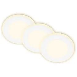 Briloner, Einbauleuchte, GIMA LED Einbauleuchte, 3er Set, Nachtlichtring (Kunststoff)