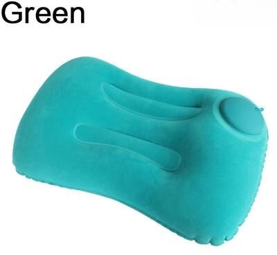 Cozy Casa Charm Premium Inflatable Travel Pillow Multifunctional Outdoor & Home Comfort green